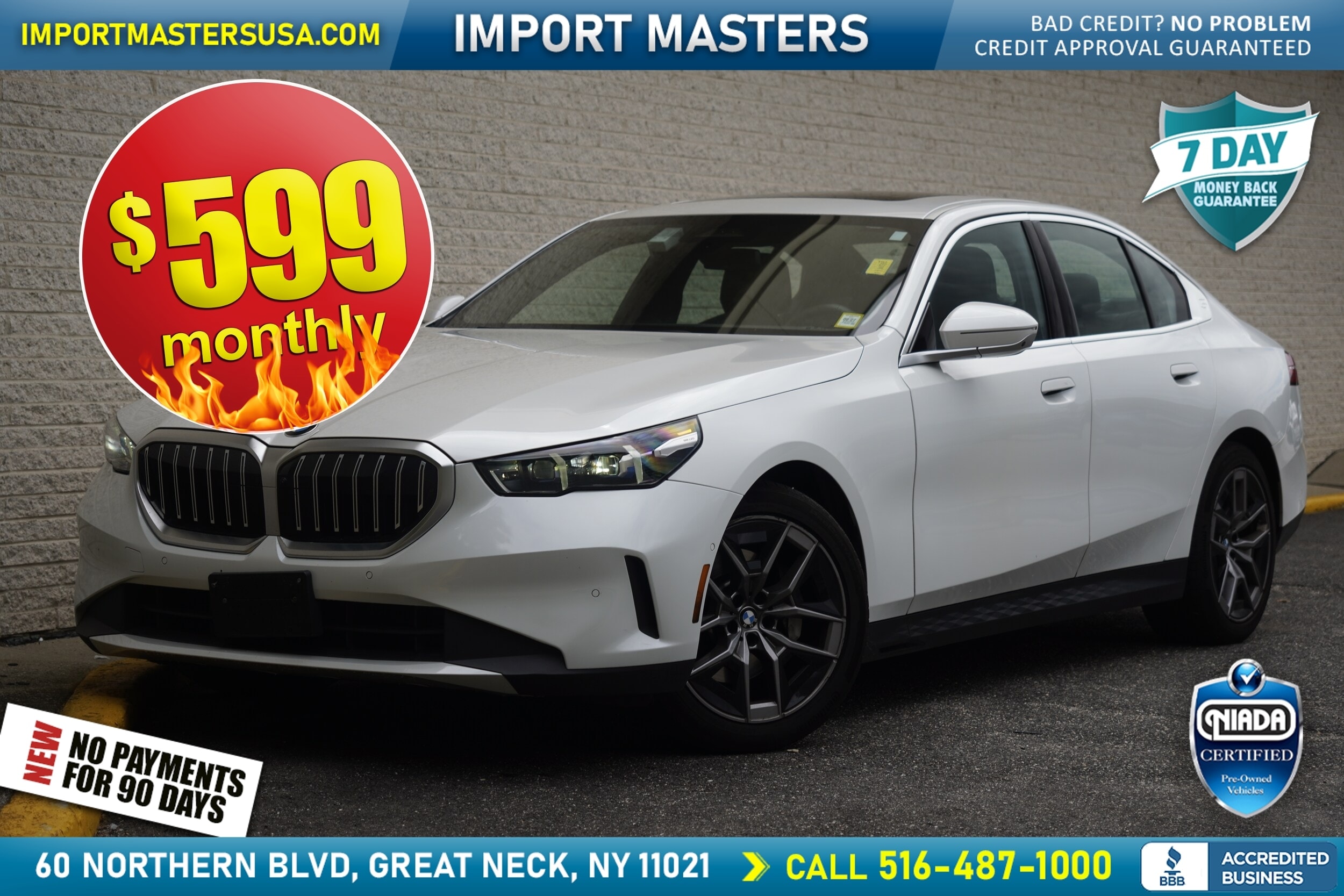 White 2026 BMW 5 Series Sedan All-Wheel Drive 8-Speed Automatic
