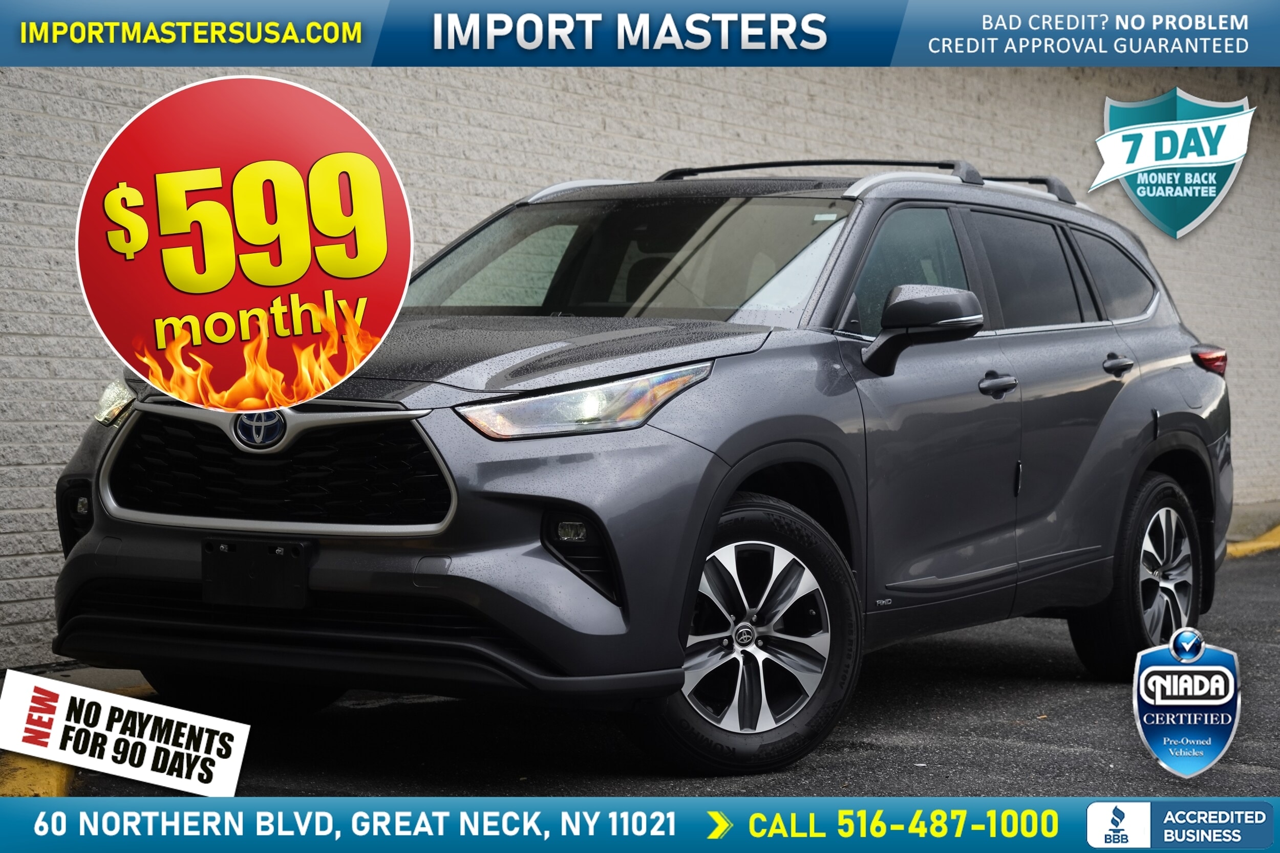Gray 2023 Toyota Highlander Hybrid SUV / Crossover All-Wheel Drive Continuously Variable Transmission