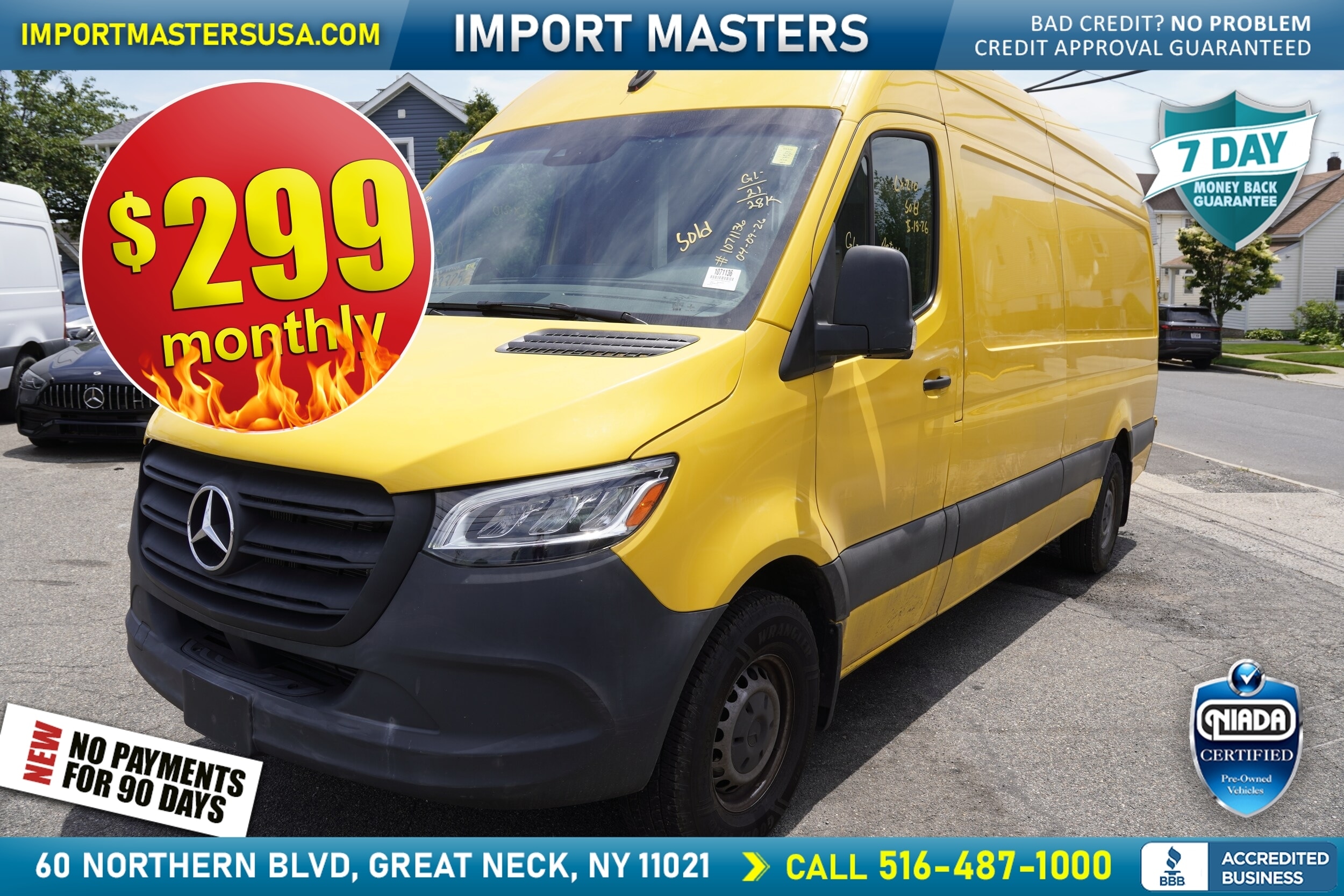  2021 Mercedes-Benz Sprinter Cargo 2500 170 High Roof RWD   