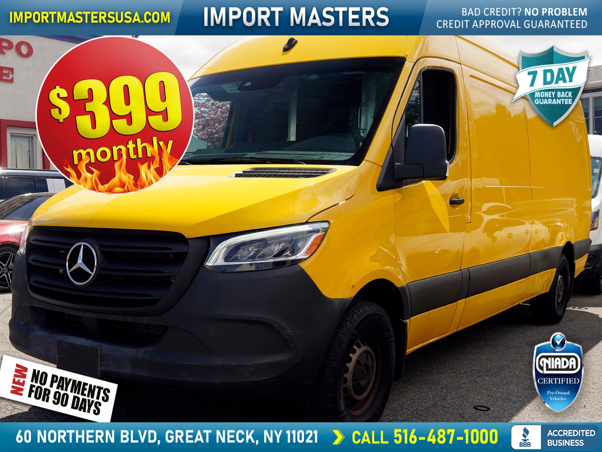  2021 Mercedes-Benz Sprinter Cargo 2500 170 High Roof RWD   