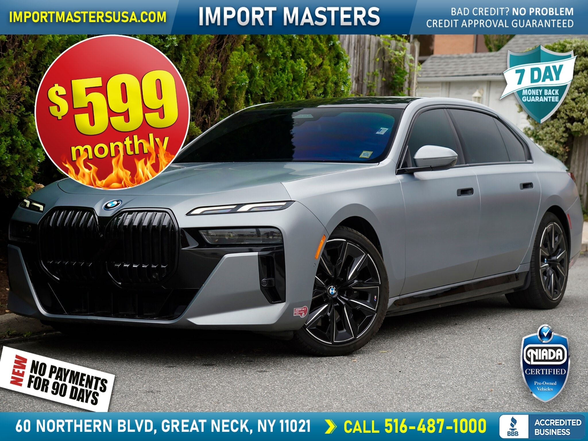 Gray 2023 BMW i7 Sedan All-Wheel Drive 1-Speed Automatic
