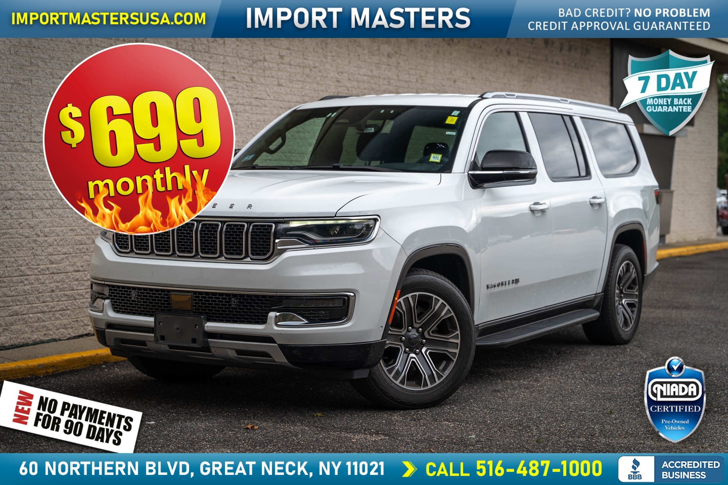 White 2024 Jeep Wagoneer L SUV / Crossover Four-Wheel Drive 8-Speed Automatic