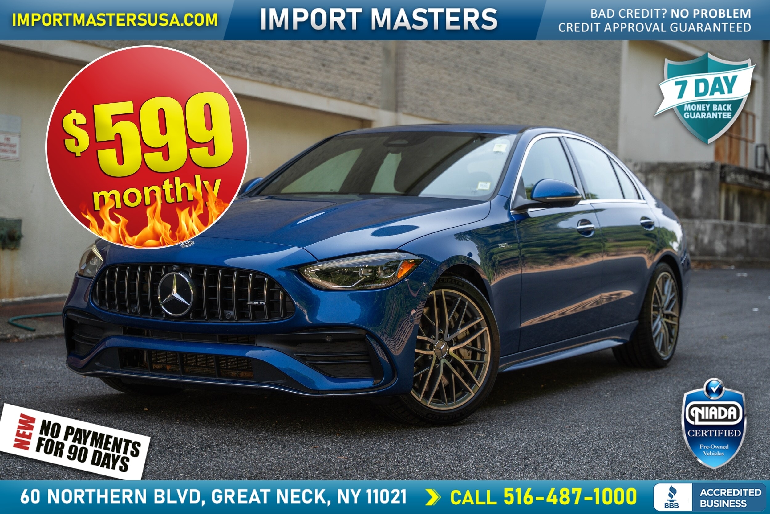 Blue 2023 Mercedes-Benz C-Class Convertible All-Wheel Drive 9-Speed Automatic