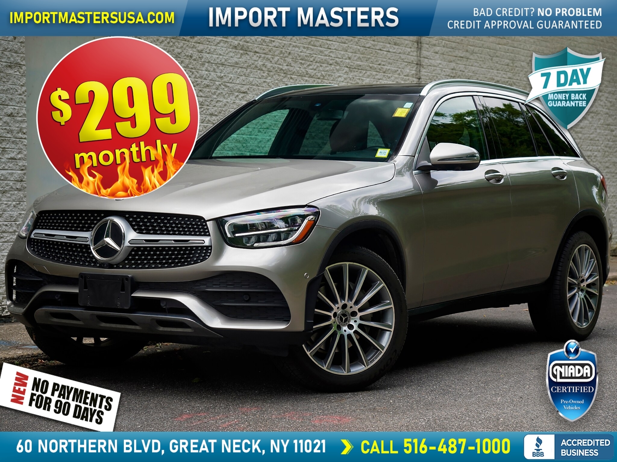 Silver 2021 Mercedes-Benz GLC SUV / Crossover Rear-Wheel Drive 9-Speed Automatic