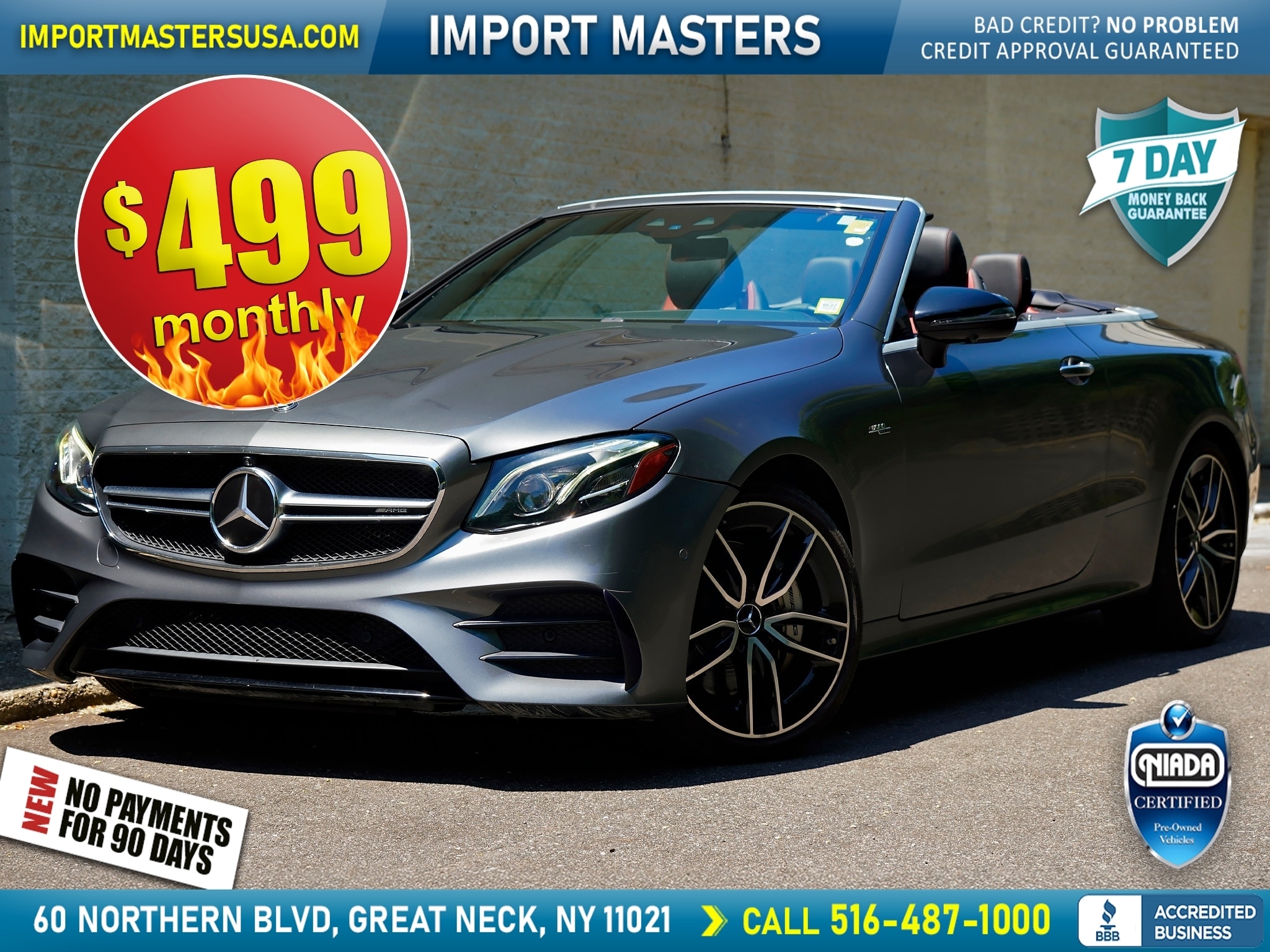 Gray 2020 Mercedes-Benz E-Class Convertible All-Wheel Drive 9-Speed Automatic