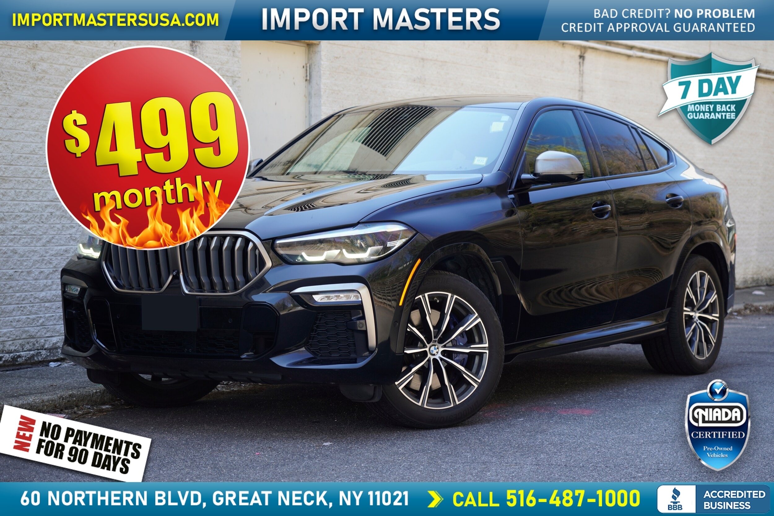 Black 2021 BMW X6 SUV / Crossover All-Wheel Drive 8-Speed Automatic