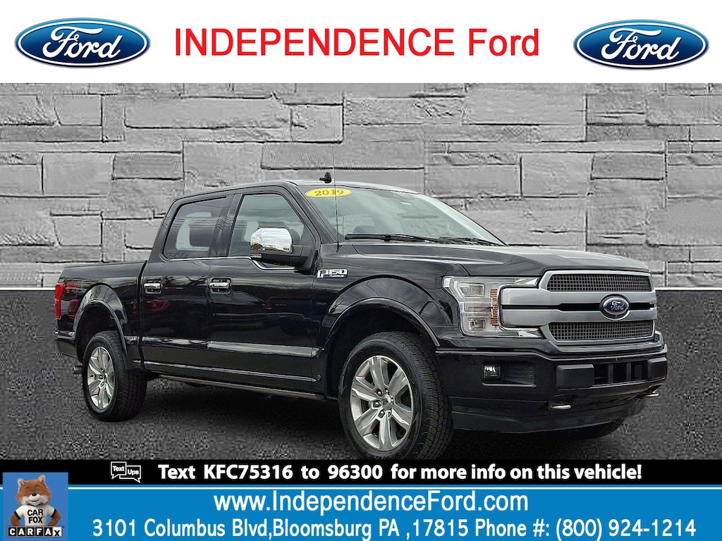 Certified 2019 Ford F-150 Platinum Truck SuperCrew Cab