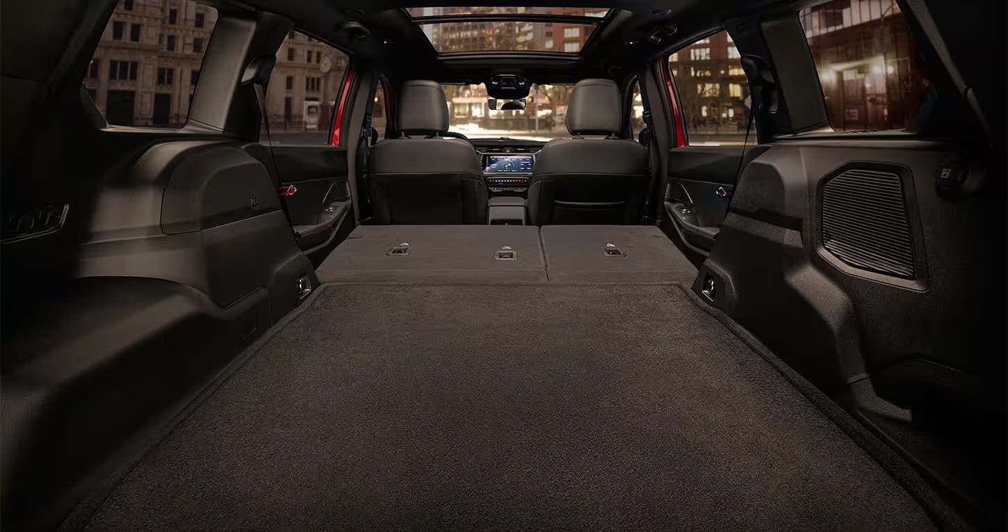 2026 Jeep Grand Cherokee cargo area with the second-row seats folded