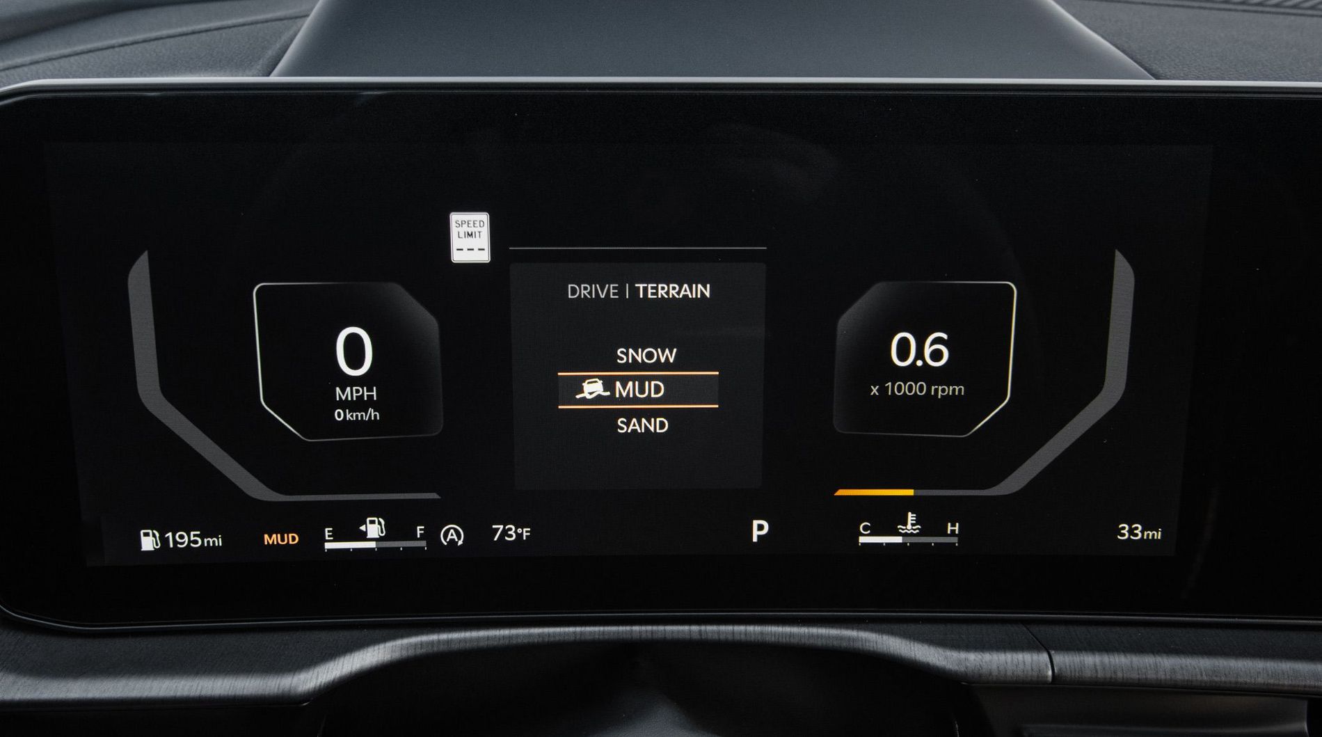 Cuadro de instrumentos del Kia Sportage con el modo Terrain