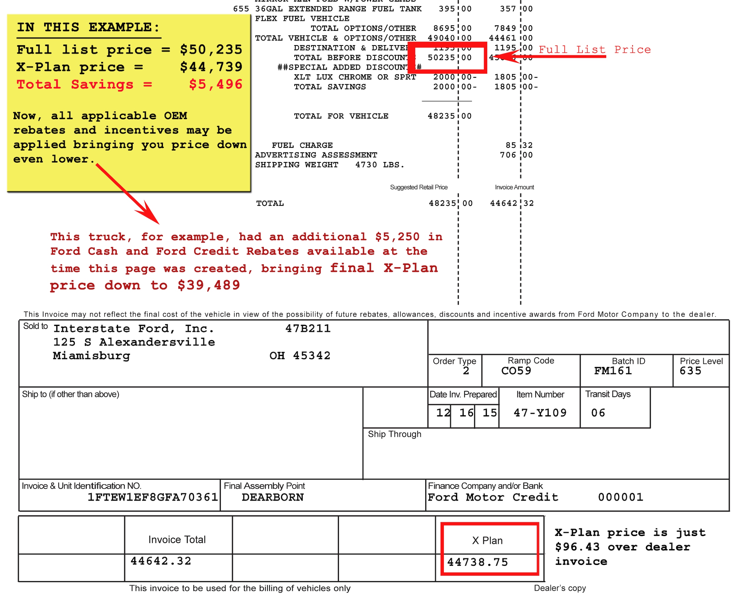 X Plan Pricing Ford Ranger