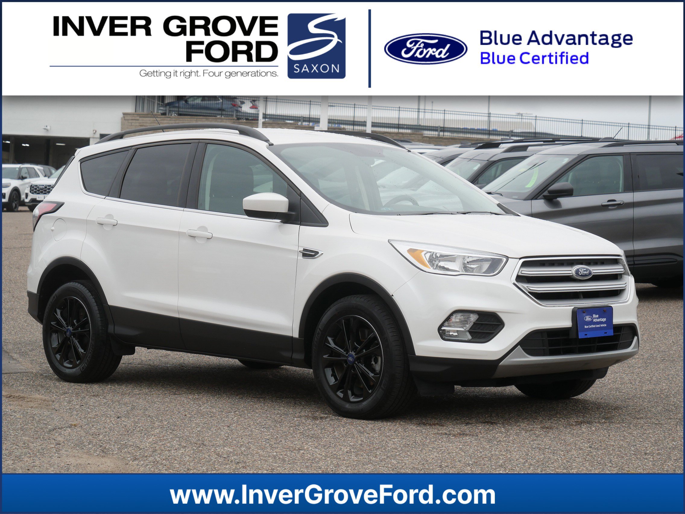 Certified 2018 Ford Escape SE with VIN 1FMCU9GD3JUB73550 for sale in Inver Grove Heights, Minnesota
