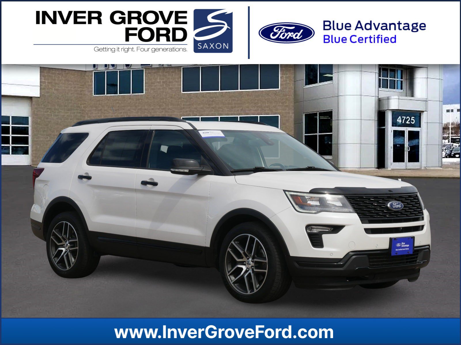 Certified 2019 Ford Explorer Sport with VIN 1FM5K8GT8KGA89613 for sale in Inver Grove Heights, Minnesota