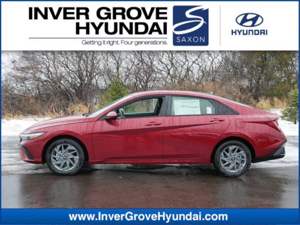 New 2026 Hyundai Elantra Hybrid Blue Sedan