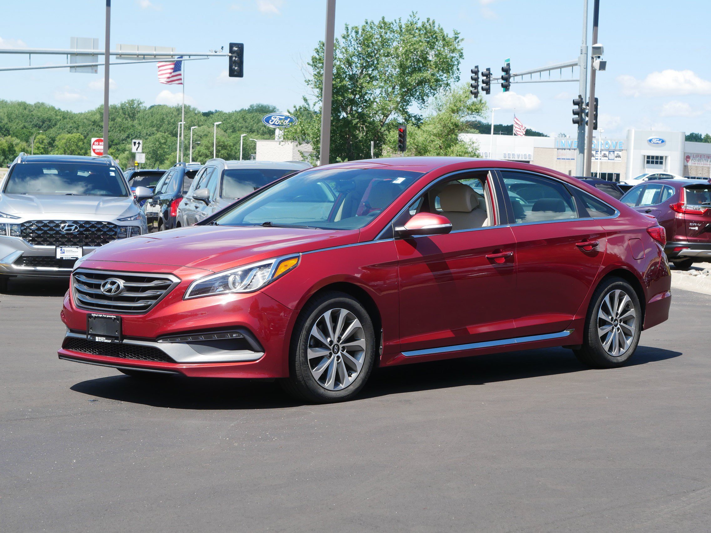 Used 2015 Hyundai Sonata Sport with VIN 5NPE34AF1FH094585 for sale in Inver Grove Heights, Minnesota