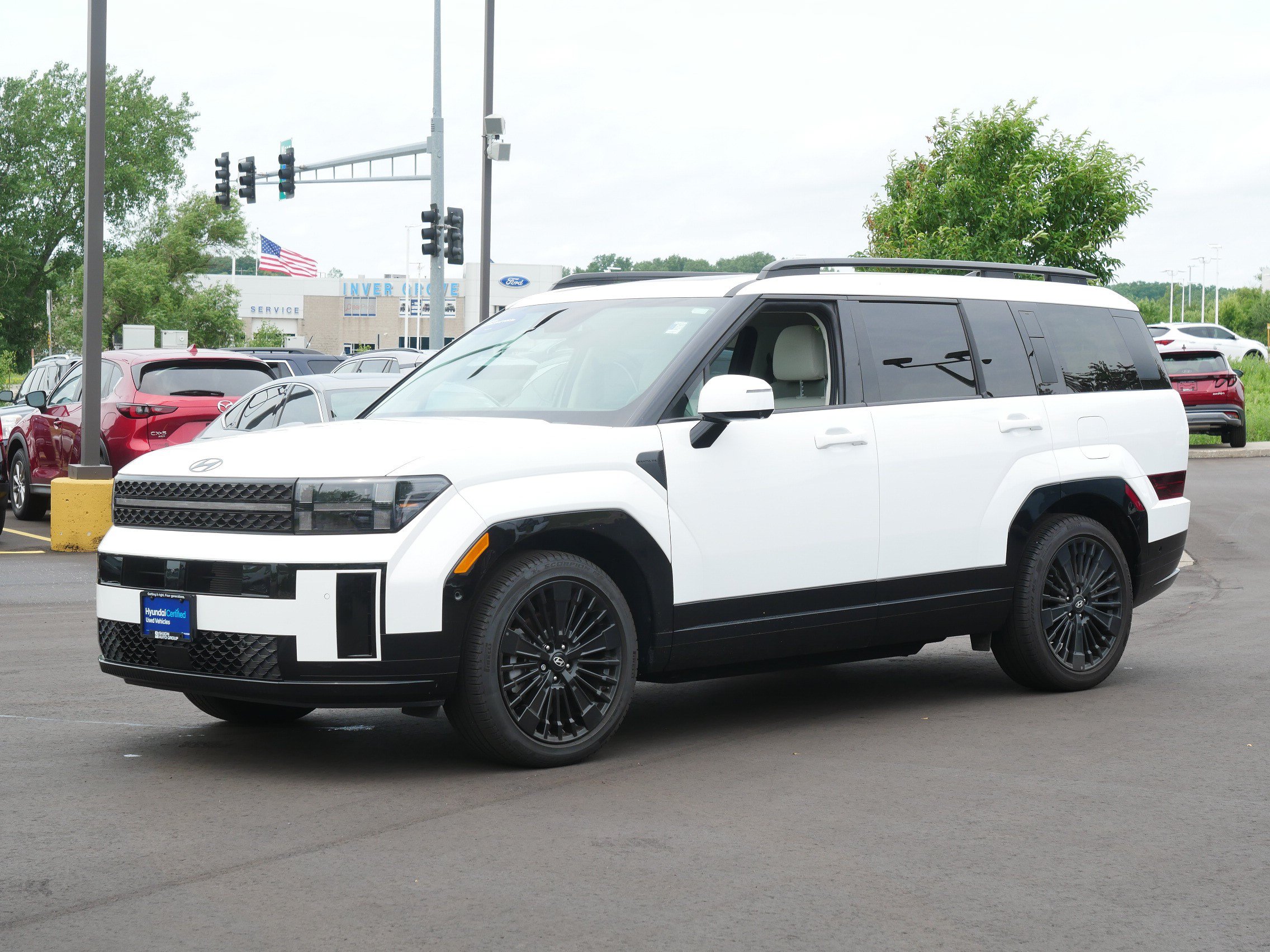 Certified 2025 Hyundai Santa Fe Calligraphy with VIN 5NMP54G19SH023544 for sale in Inver Grove Heights, Minnesota