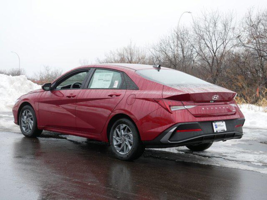 New 2026 Hyundai Elantra Hybrid Blue Sedan