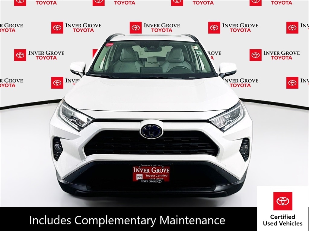 Certified 2021 Toyota RAV4 XLE Premium with VIN JTMB6RFV9MJ011058 for sale in Inver Grove Heights, MN