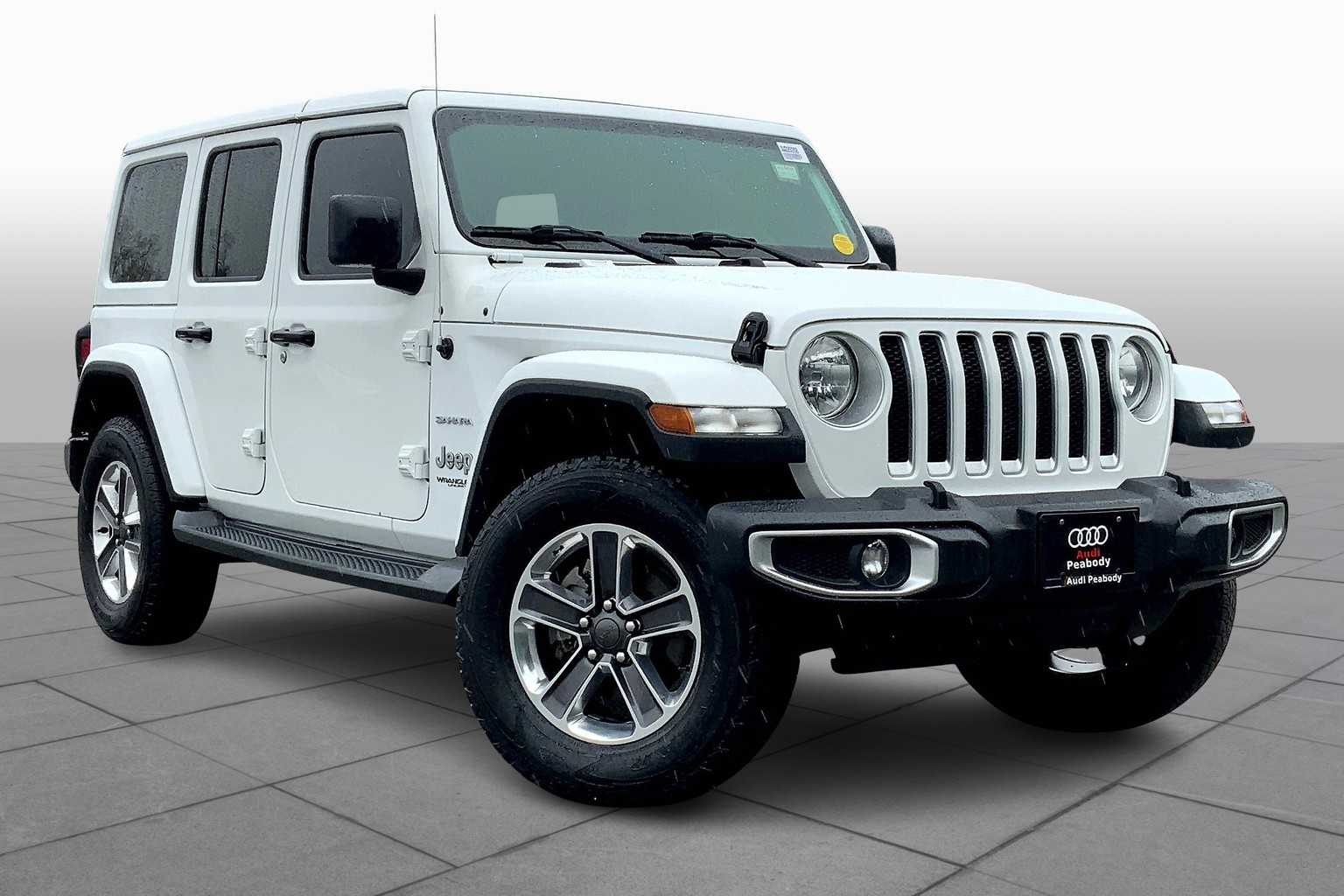 Used 2018 Jeep All-New Wrangler Unlimited Sahara with VIN 1C4HJXEG7JW225058 for sale in Peabody, MA