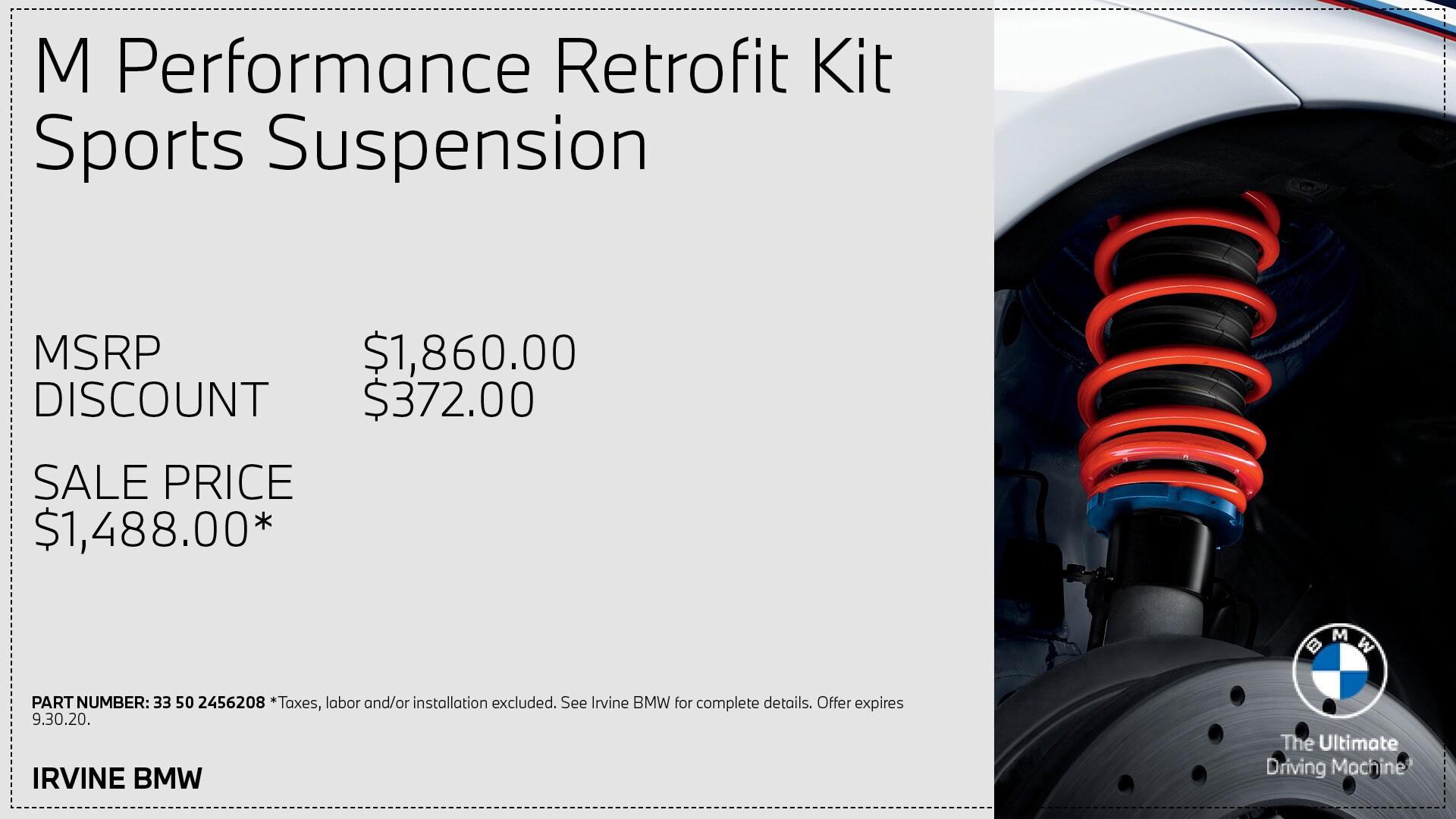 Parts Specials Irvine BMW