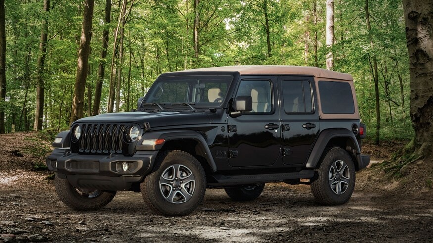 Jeep Wrangler Black and Tan