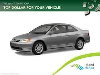 Used 2002 Honda Civic LX w/Side SRS Coupe Kahului, HI