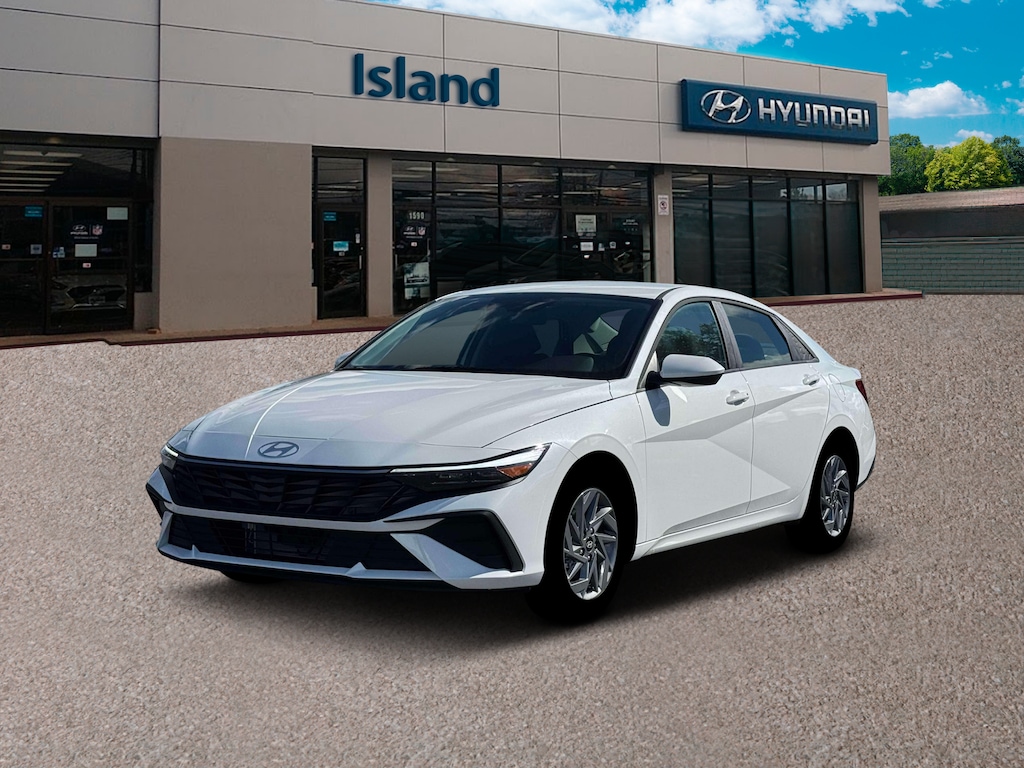 New 2026 Hyundai Elantra Hybrid Blue Sedan
