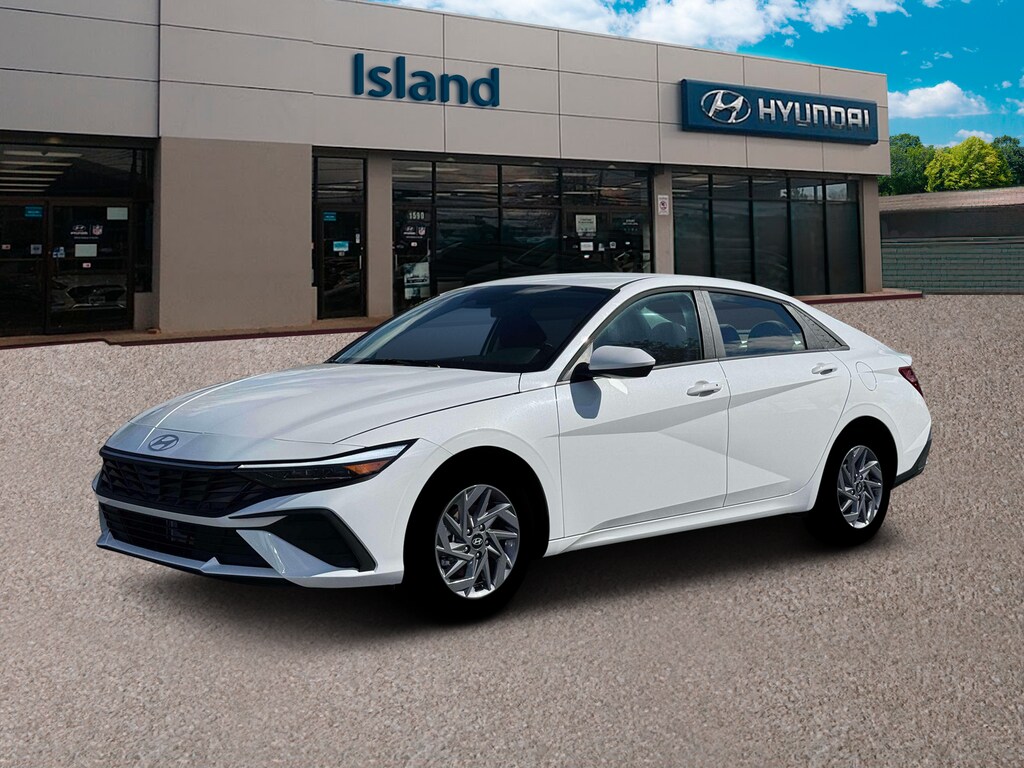 New 2026 Hyundai Elantra Hybrid Blue Sedan