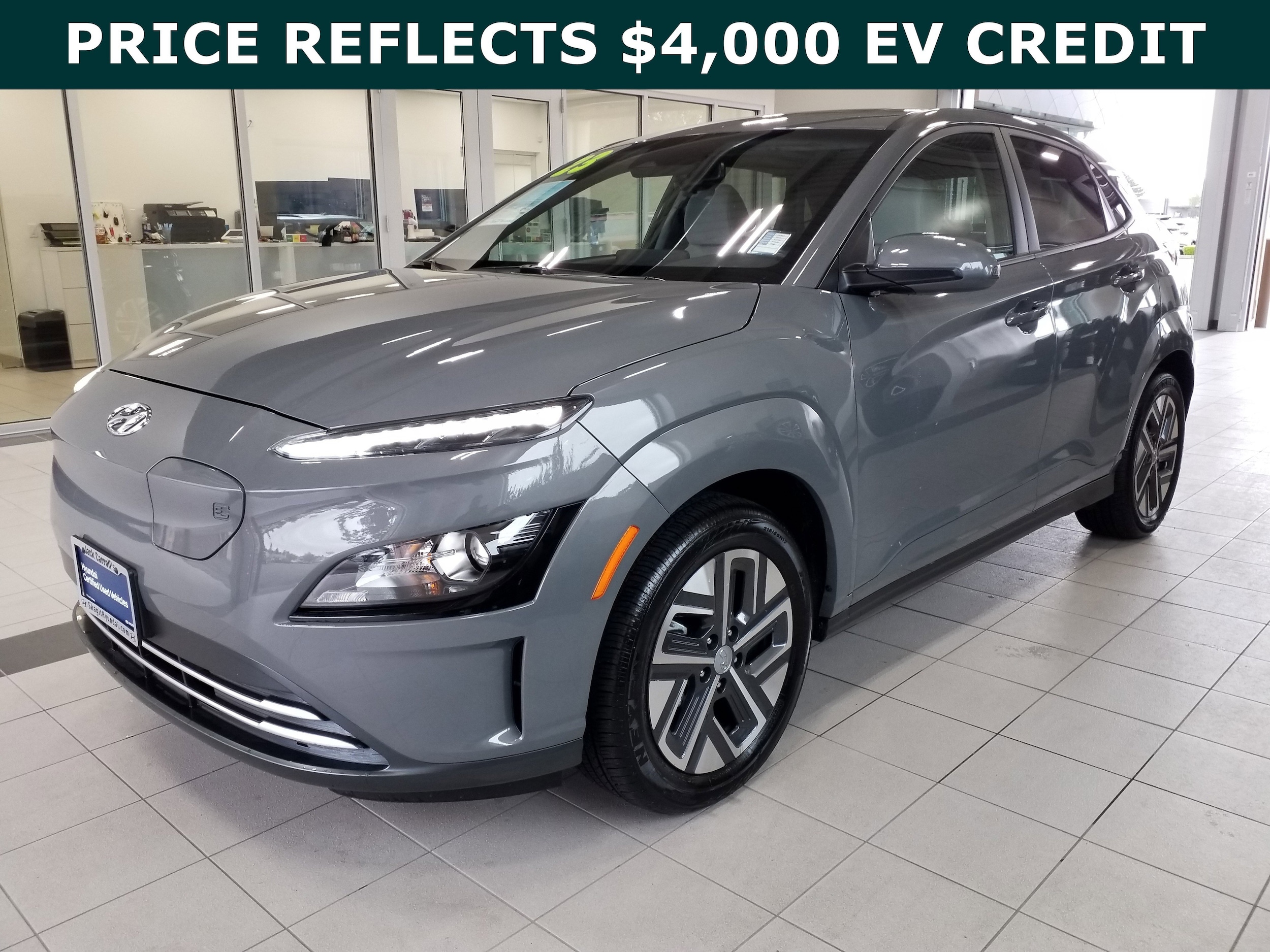 Certified 2023 Hyundai Kona EV SEL with VIN KM8K33AG1PU178950 for sale in Burlington, WA