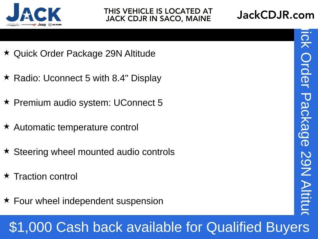 New 2026 Jeep Compass LATITUDE ALTITUDE 4X4 Sport Utility