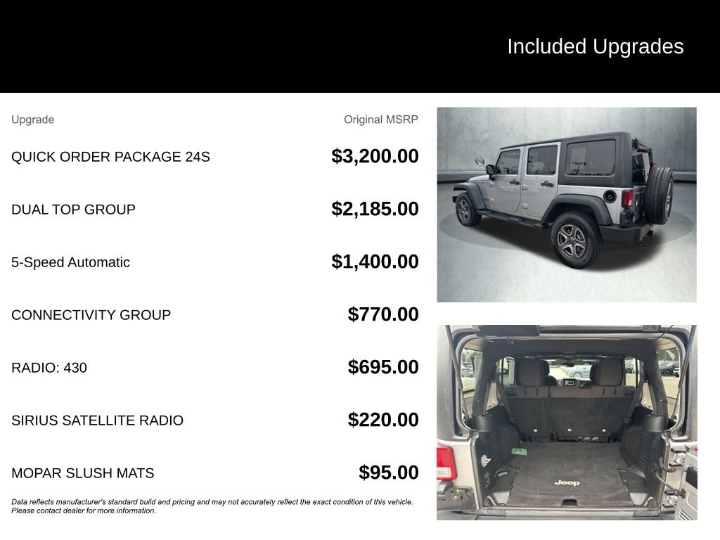 Used 2017 Jeep Wrangler Unlimited Sport SUV