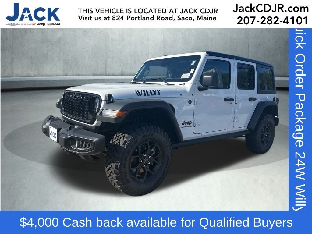 New 2025 Jeep Wrangler 4-DOOR WILLYS Sport Utility