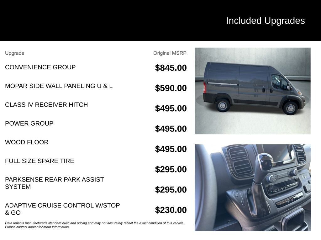 New 2025 Ram ProMaster PROMASTER 2500 TRADESMAN CARGO VAN HIGH ROOF 136' Cargo Van