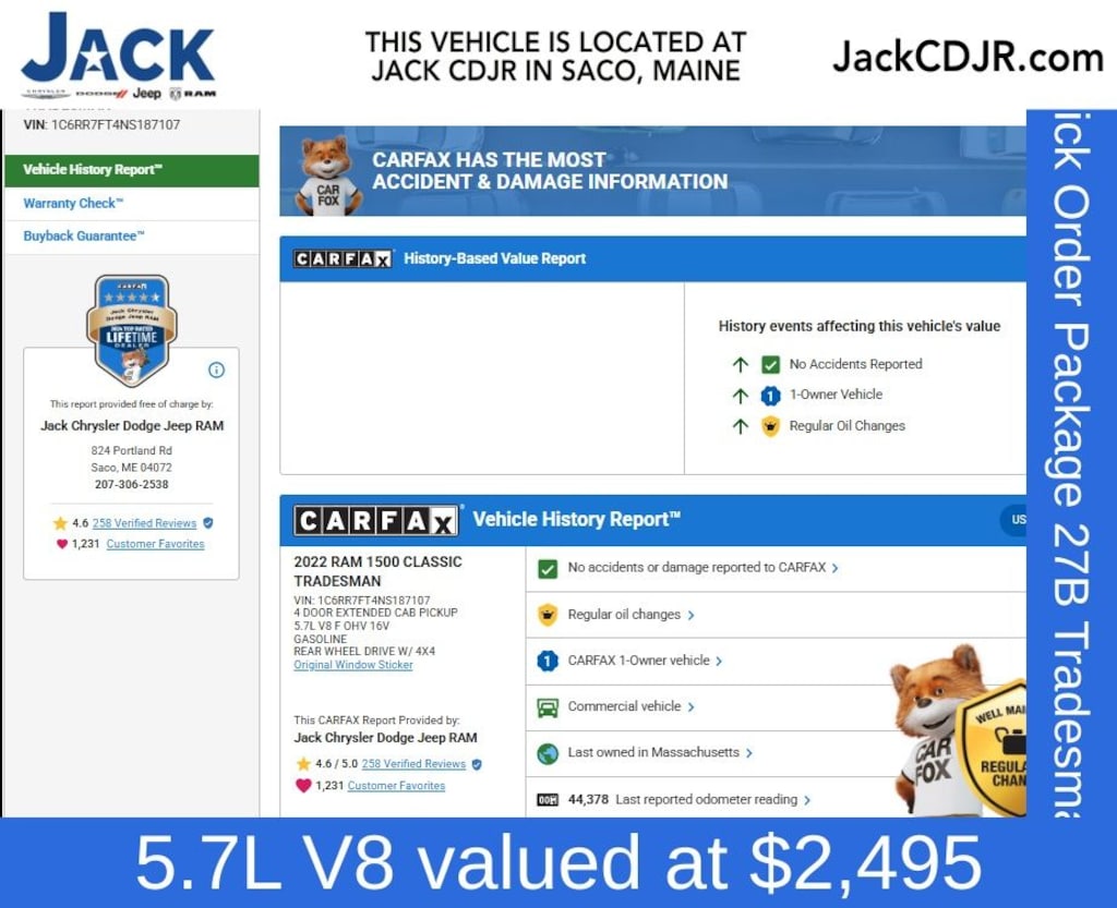 Used 2022 Ram 1500 Classic Tradesman Truck
