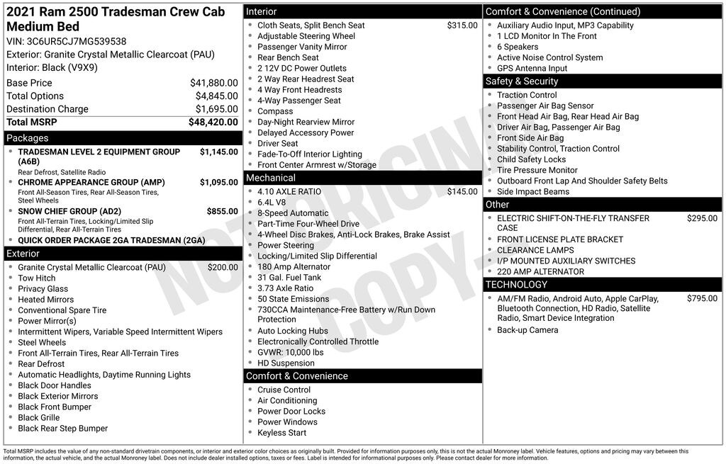 Used 2021 Ram 2500 Tradesman Truck