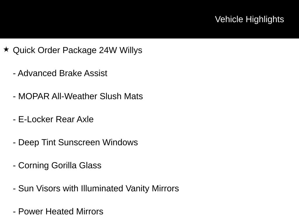 New 2026 Jeep Gladiator WILLYS 4X4 Pickup