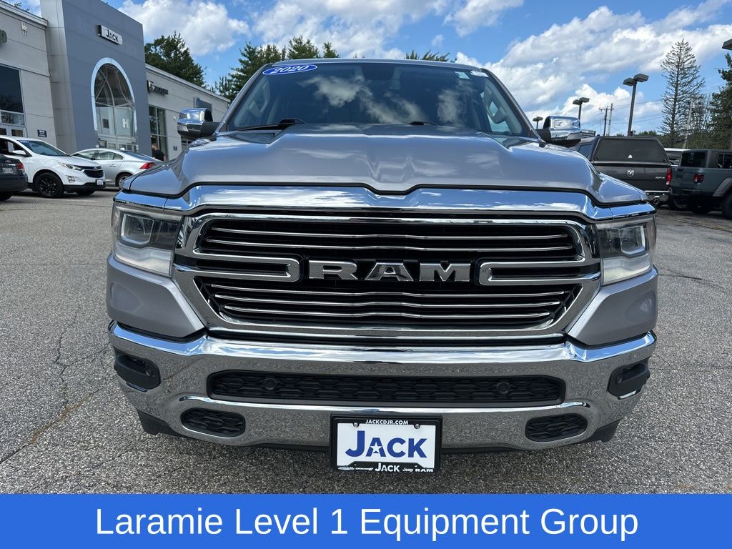 Used 2020 RAM Ram 1500 Pickup Laramie with VIN 1C6SRFJT7LN407659 for sale in Saco, ME