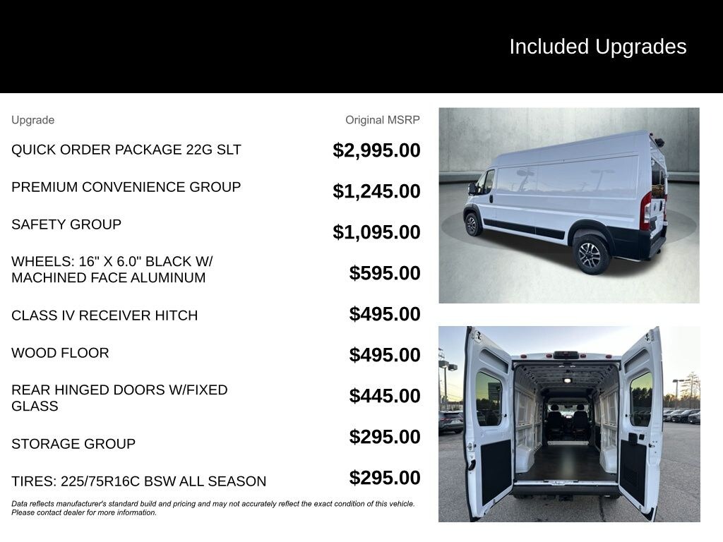 New 2025 Ram ProMaster PROMASTER 2500 SLT CARGO VAN HIGH ROOF 159' WB Cargo Van