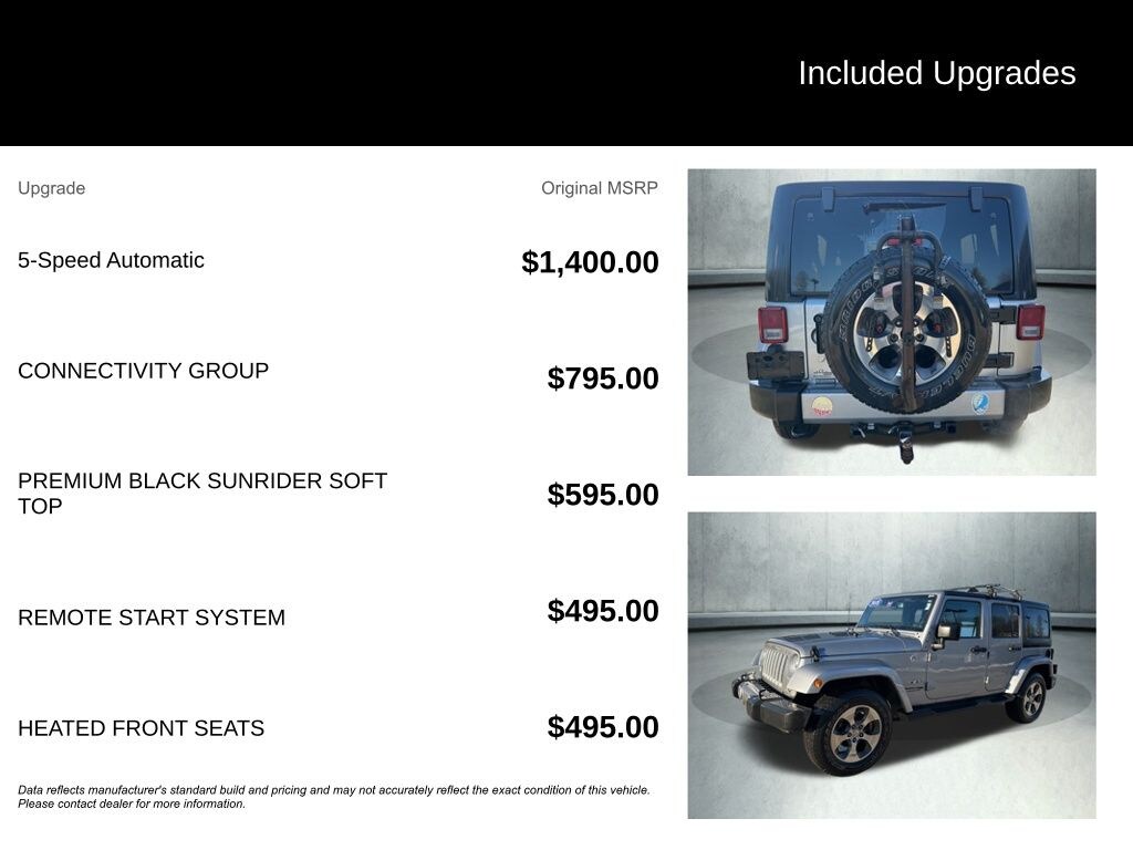 Used 2018 Jeep Wrangler JK Unlimited Sahara SUV