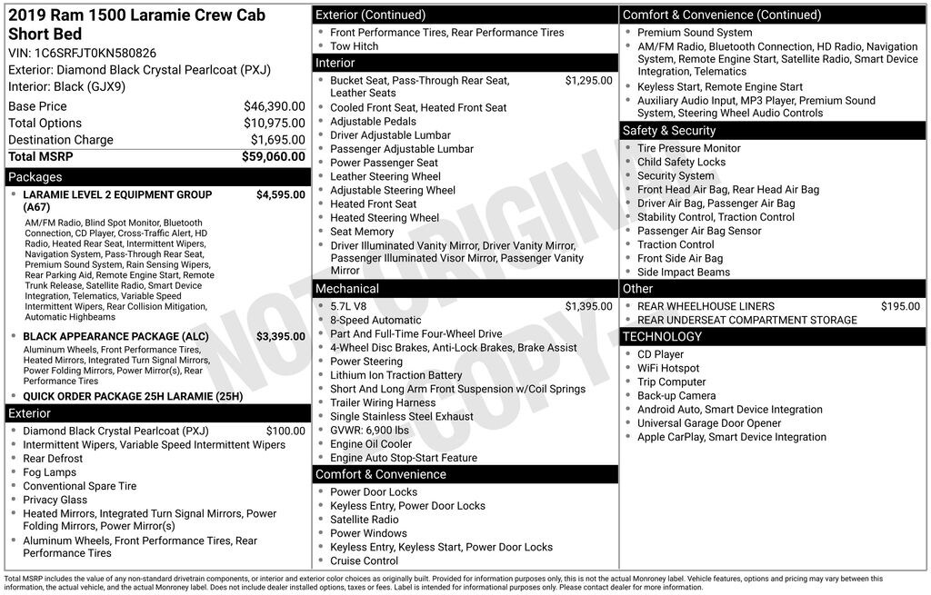 Used 2019 Ram 1500 Laramie Truck