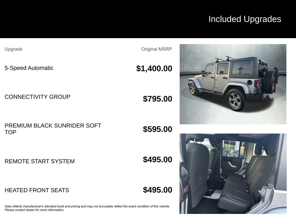 Used 2018 Jeep Wrangler JK Unlimited Sahara SUV