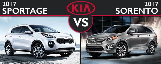New 2017 Kia Sorento vs. New 2017 Kia Sportage in Fair Lawn NJ