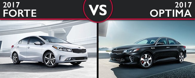 Kia Forte vs. Kia Optima in Fair Lawn NJ