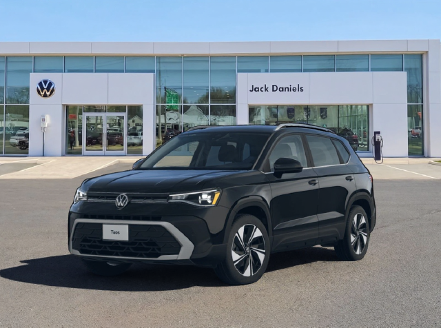 Deep Black Pearl 2025 Volkswagen Taos SUV / Crossover All-Wheel Drive 8-Speed Automatic