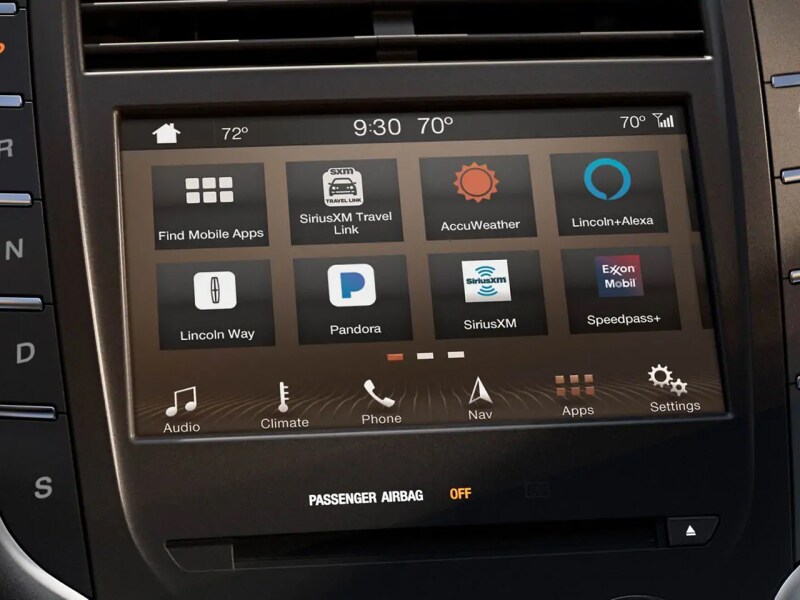 Touchscreen display inside the 2019 Lincoln MKC