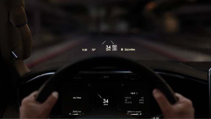 Heads up display available inside the 2019 Lincoln Navigator