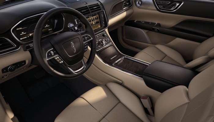 Spacious interior of the 2019 Lincoln Continental