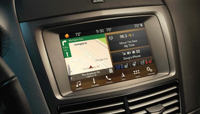 Touchscreen display inside the 2019 Lincoln MKT