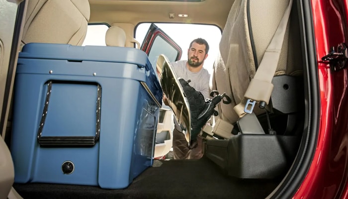 The spacious interior of the 2019 Ford F-150