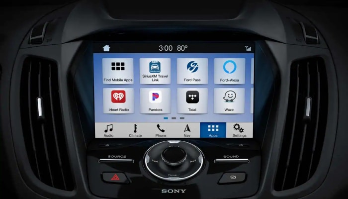 Touchscreen display inside the 2019 Ford Escape