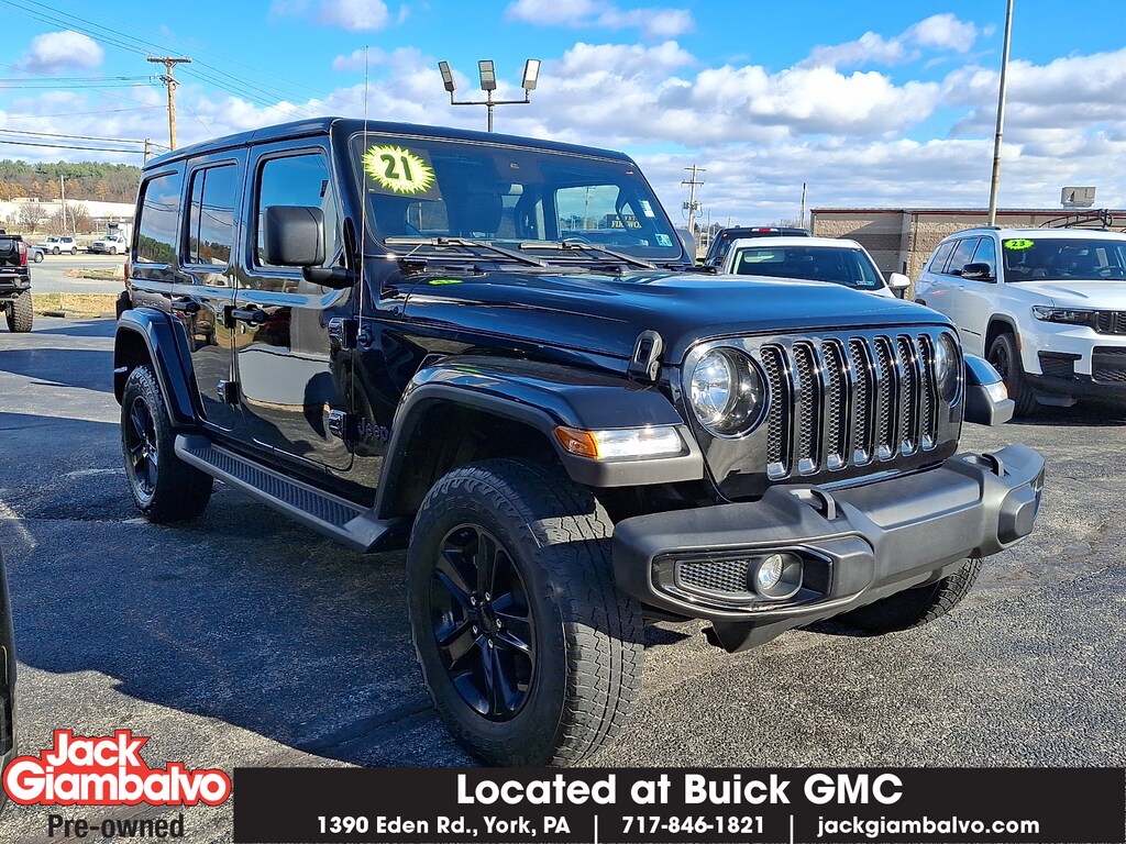 Used 2021 Jeep Wrangler Unlimited Sahara Altitude 4x4 Sport Utility